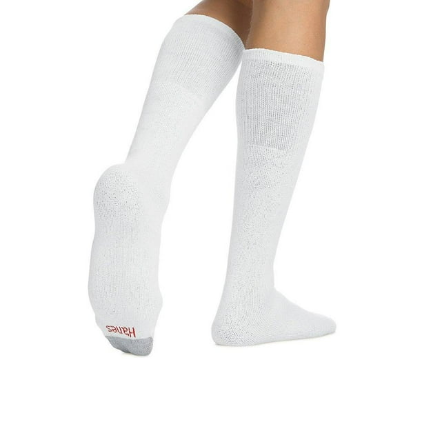 Hanes ComfortBlend Over-the-Calf Crew Socks White 909/6 6-12 Hanes ComfortBlend Over-the-Calf Crew Socks White 909/6 6-12